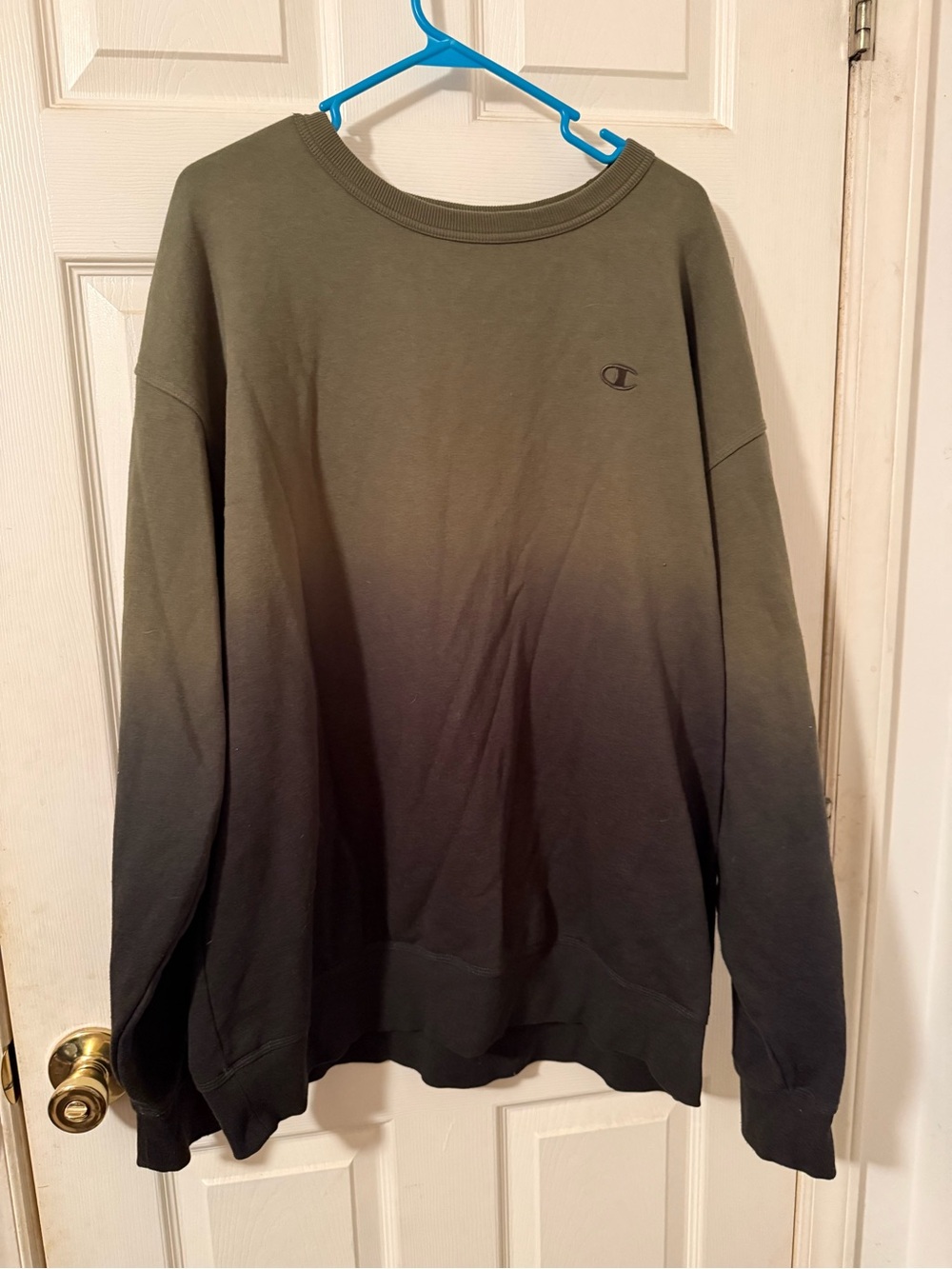 Champion Olive to Black Ombre Crewneck Sweatshirt